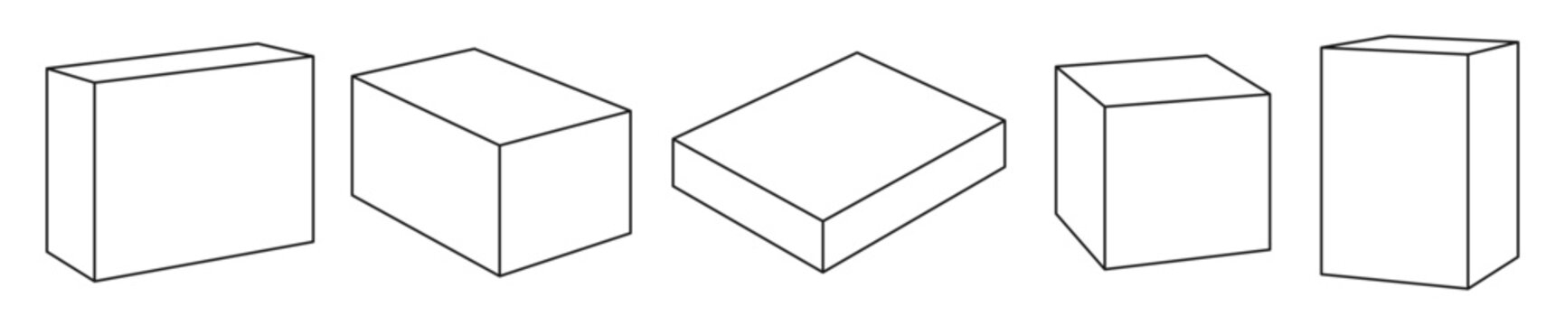 3D Rectangular Prism and Cube Set