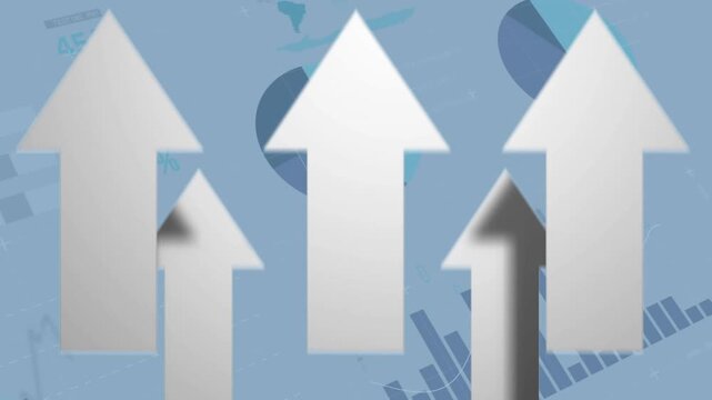 Animation of data processing over arrows