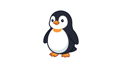 Obraz premium Cute Cartoon Penguin Character Illustration.
