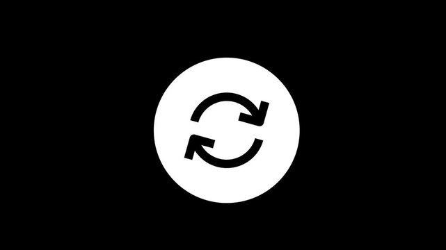 Seamless Circular Arrows Animation on Transparent Background for Design Projects