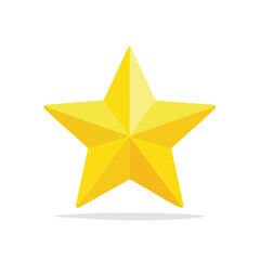 Obraz premium Shiny Golden Star Graphic Isolated Graphic Element