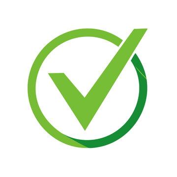 Green Check Mark Inside Circle Icon Symbol