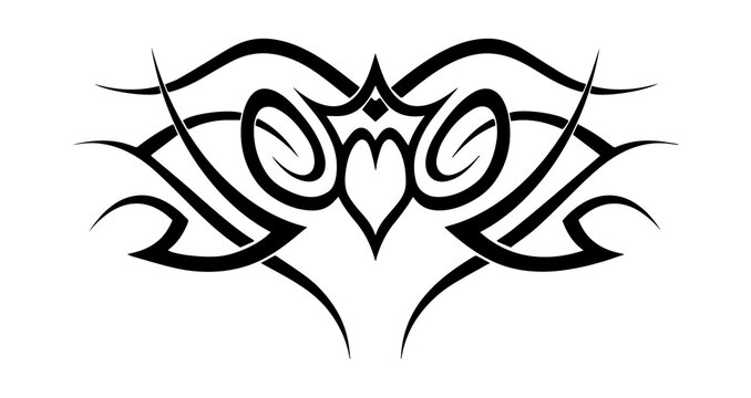 Tribal tattoo frame border pattern ornament decor