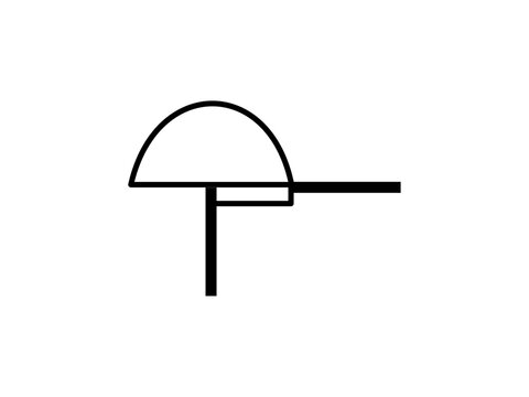 Pressure relief valve PRV symbol for industrial P&ID schematics, technical engineering manuals, and piping systems.