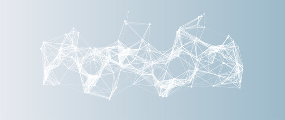 Abstract plexus network background with connected dots and lines futuristic technology structure design © ket4up