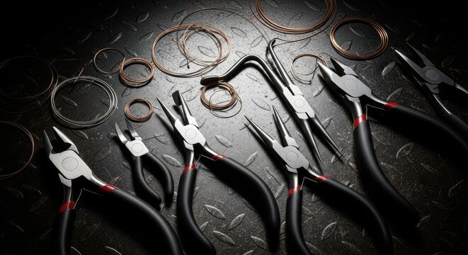 Intricate Metal Wire Sculpting Tools and Wire Coils for Jewelry Making and Craft Projects