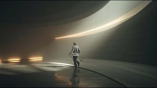 Surreal room where emotions transform the environment with light, rain, and particles, visualizing mood changes, mental states, and atmospheric storytelling in cinematic style.