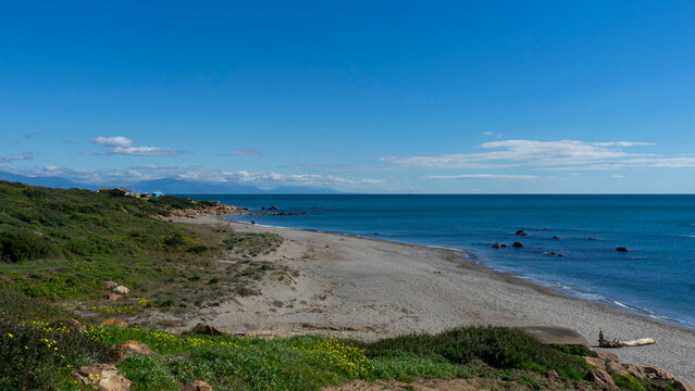 bonita vista de la playa de la Alcaidesa en la Linea de la Concepci&oacute;n, Espa&ntilde;a