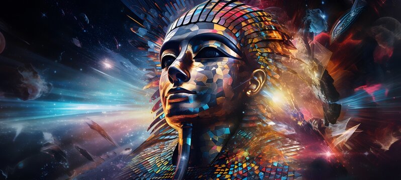 Astral vision sphinx meets cosmos,generative AI