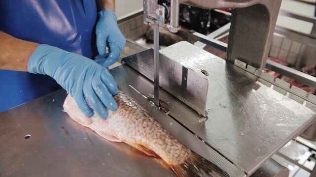 Fish Fillet Slicing Machine in Food Industrial Production