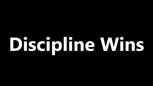 A motivational video about discipline and success