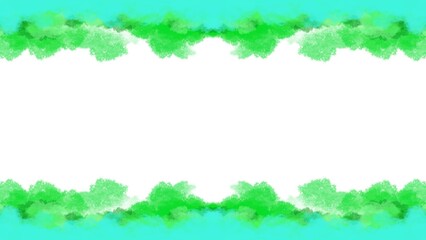 Obraz premium Abstract watercolor green and blue paint splash background.