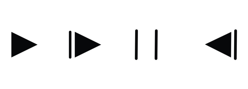 Play pause icon logo concept on white background. Graphic icon vector designs.