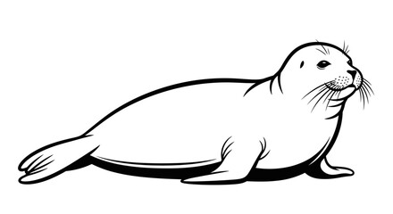 Stylized illustration of a seal on a white background. © dailystock