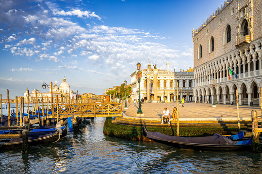 View of the beautiful Doge's Palace in Venice (Italy)