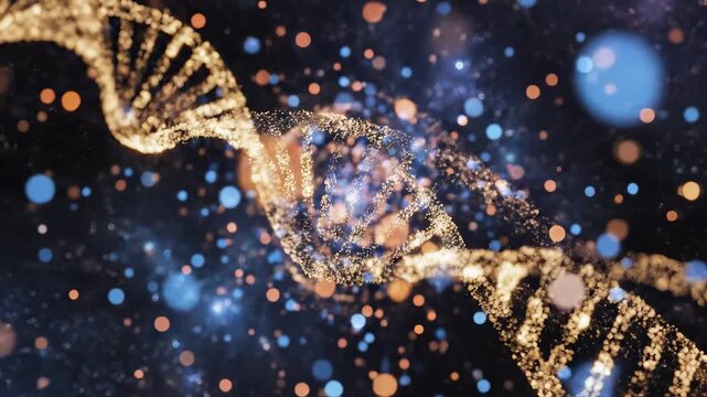 Golden DNA helix in space