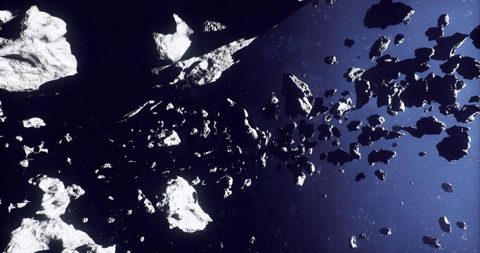 nascent ring formation built from drifting fragments, aggregation under gravity hints at protoplanet evolution delicate banding, soft halo, scientific wonder.