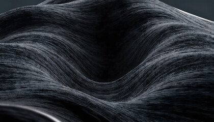 Naklejka premium A macro closeup shows the natural texture of black waves