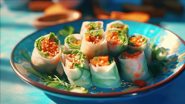 Spring Roll Wraps with Vegetables