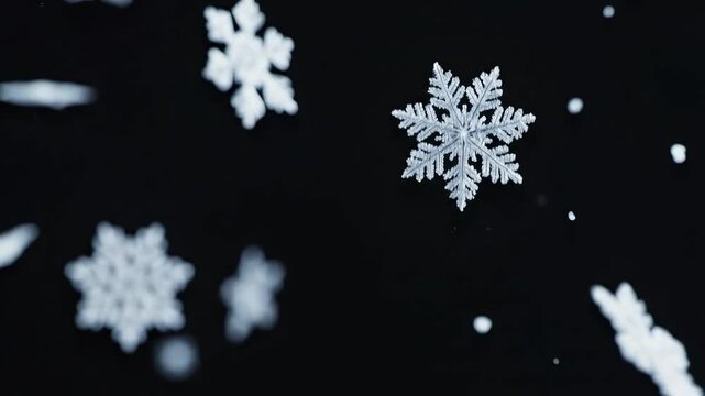 Closeup of a snowflake