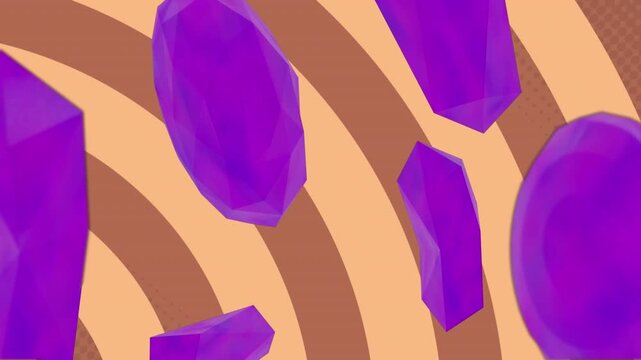 Animation of brown circles and pattern on seamless loop
