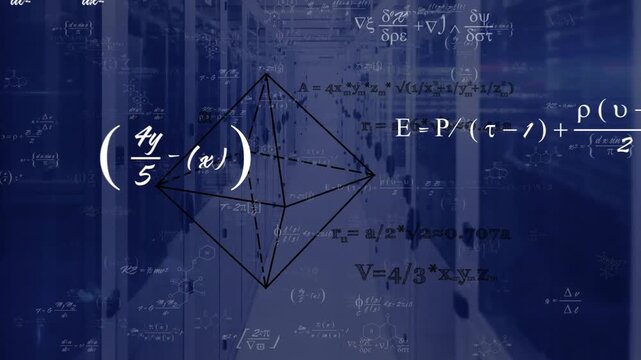 Animation of mathematical data processing over computer servers