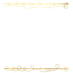 Obraz premium Gold line. Frame of gold aesthetic line. Shiny Gold Glitter design element on png transparent background. Abstract png design element. Premium design,wedding,vip cover template,grand opening,flyer.