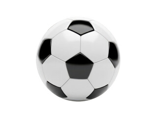 Naklejka premium Classic black and white soccer ball isolated on transparent background