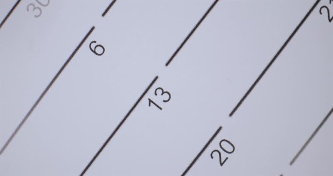 Image of a printed sheet with numbers and lines showing a simple form or template for data collection