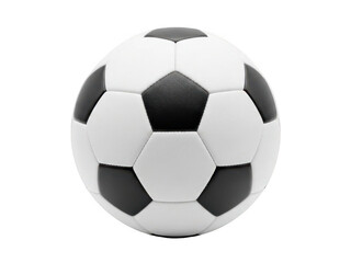 Naklejka premium Classic black and white soccer ball isolated on transparent background