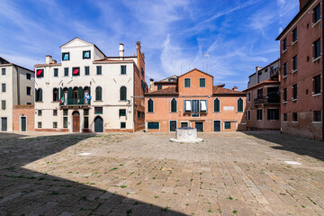 Naklejka premium View of the squares of Venice (Italy)