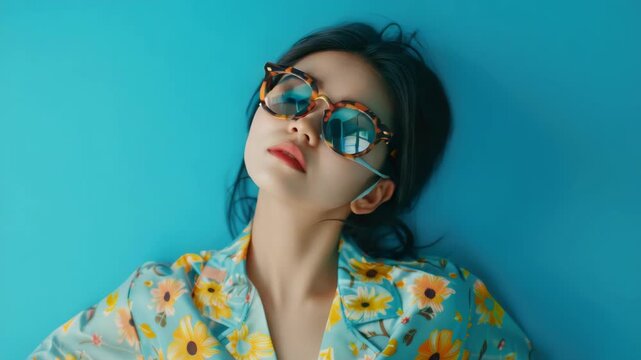 Fashionista with bold glasses