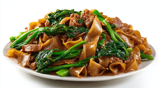 delicious pad see ew thai wide noodles with soy sauce