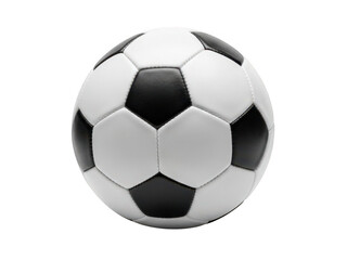 Naklejka premium Classic black and white soccer ball isolated on transparent background
