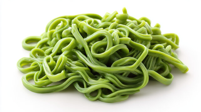 transparent lod chong thai pandan noodles in coconut milk