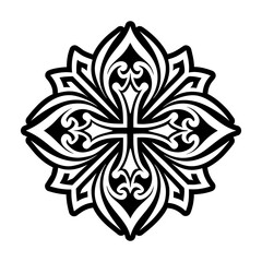 Fototapeta premium A solid style icon of abstract deco tattoo