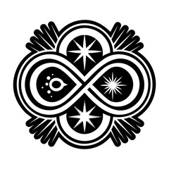 Fototapeta premium A solid style icon showing infinity tattoo artwork
