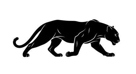 Naklejka premium Black panther silhouette