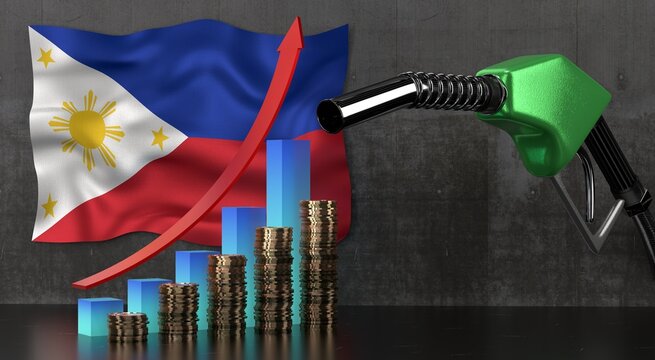 Philippines - rising fuel prices concept - 3D illustration