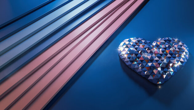 Kształt serca jako symbol dnia zakochanych oraz miłości na pięknym tle. Walentynki jako święto miłości.