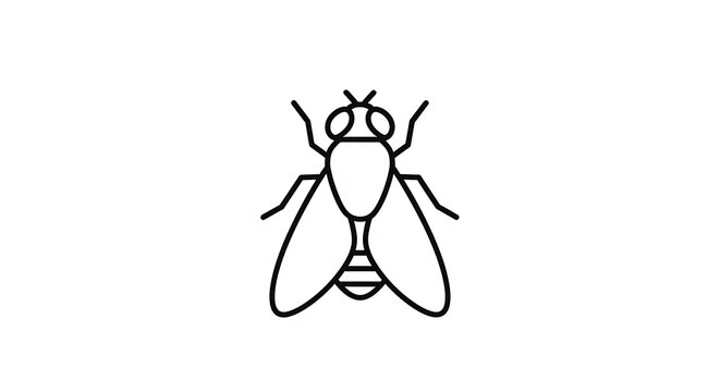 Minimalist fly icon