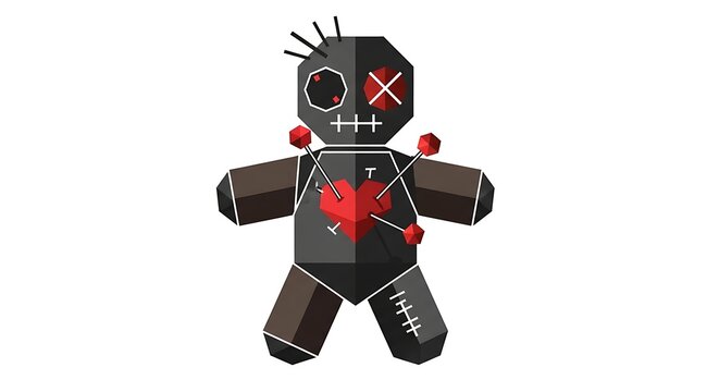 Stylized voodoo doll