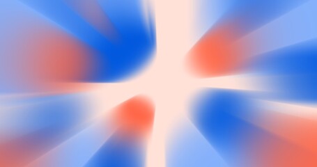 Radial zoom blur background with blue and orange rays bursting from the center. Dynamic energy backdrop for high-impact design © Wahyu