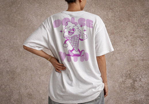 White Oversized T-Shirt Mockup