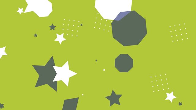 Abstract background with colorful hipster memphis style stars and geometric shapes