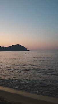Golden Hour Serenity: Sunset Over the Coast of Annaba, Algeria