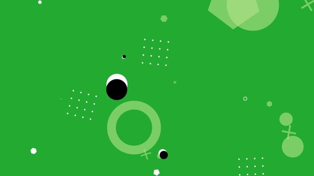 Dynamic abstract motion background in a colorful hipster memphis style