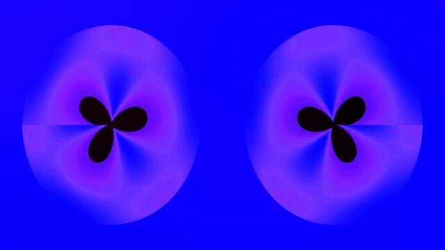 Abstract Blue and Black Seed with Vibrant Background