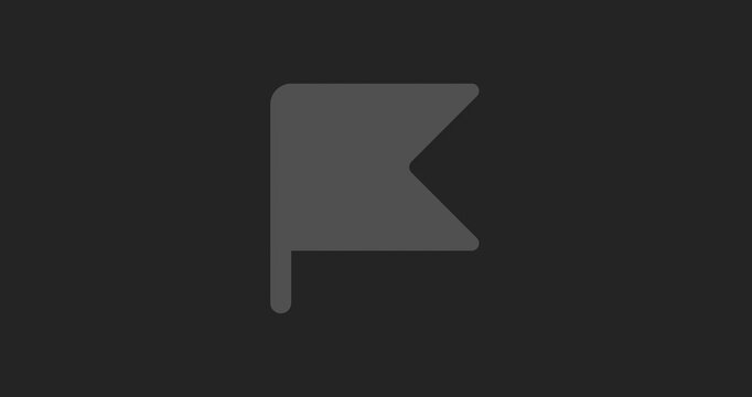 Flag icon 4k video animation with glass morphism style, dynamic motion design, alpha channel for seamless use in web, social, and media projects.