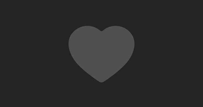 Heart icon 4k video animation with glass morphism style, elegant motion design, alpha channel for integration in web, social, and media projects.